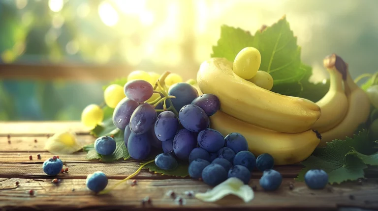 banana grapes and blueberries for sugar cravings